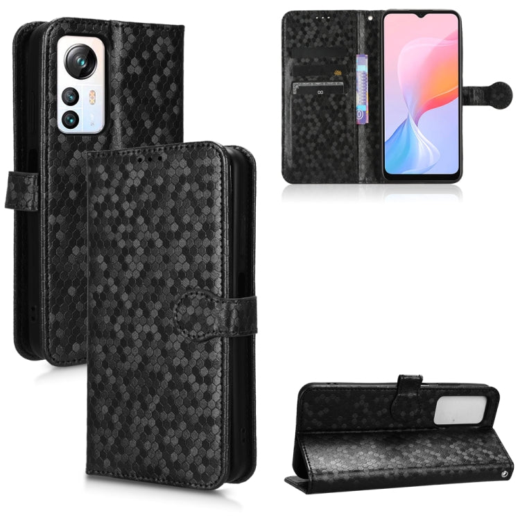 For Blackview A85 Honeycomb Dot Texture Leather Phone Case(Black) - More Brand by PMC TechLife | Online Shopping South Africa | PMC TechLife