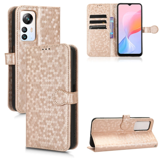 For Blackview A85 Honeycomb Dot Texture Leather Phone Case(Gold) - More Brand by PMC Jewellery | Online Shopping South Africa | PMC Jewellery | Buy Now Pay Later Mobicred