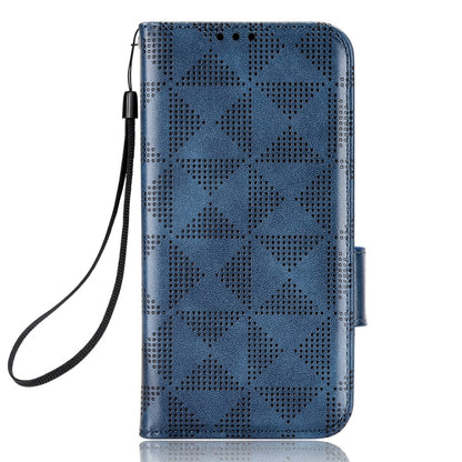 For Blackview A85 Symmetrical Triangle Leather Phone Case(Blue) - More Brand by PMC Jewellery | Online Shopping South Africa | PMC Jewellery | Buy Now Pay Later Mobicred