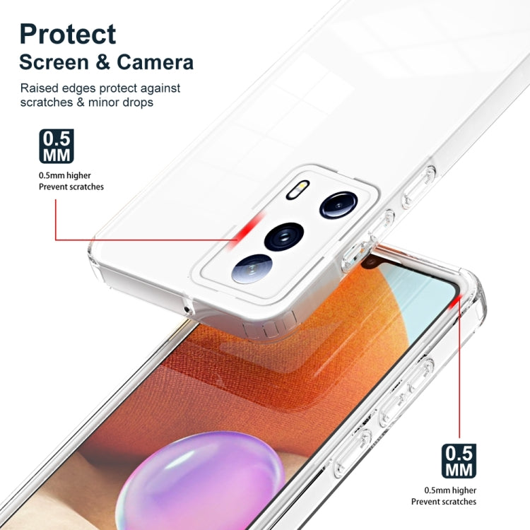 For Xiaomi 13 Lite 2023 / Civi 2 3 in 1 Clear TPU Color PC Frame Phone Case(White) - 13 Lite Cases by PMC Jewellery | Online Shopping South Africa | PMC Jewellery | Buy Now Pay Later Mobicred