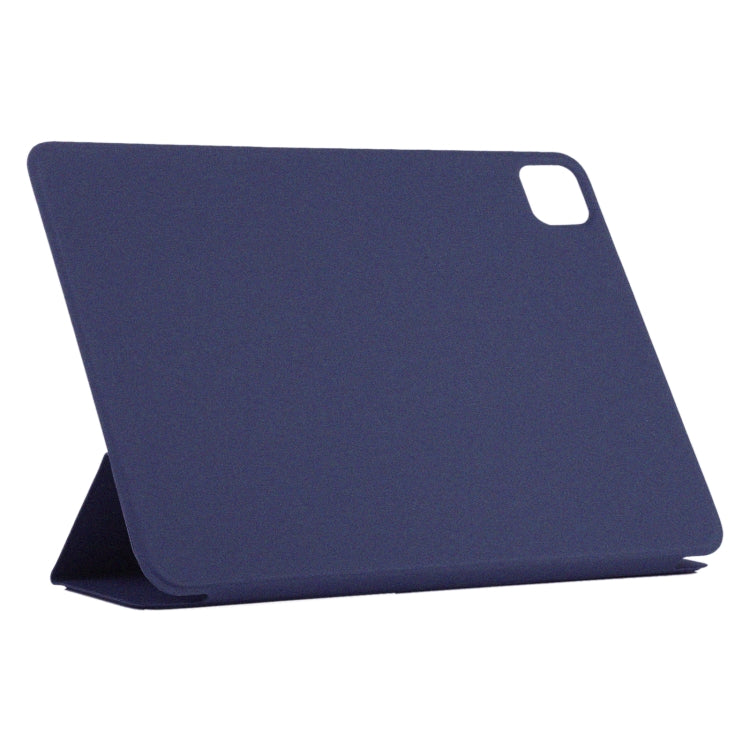 For iPad Air 13 2024 / Pro 12.9 2020 Non-buckle Double-sided Magnetic Flip Leather Tablet Case With Holder & Sleep / Wake-up Function(Dark Blue) - iPad Pro 12.9 (2020) Cases by PMC Jewellery | Online Shopping South Africa | PMC Jewellery | Buy Now Pay Later Mobicred