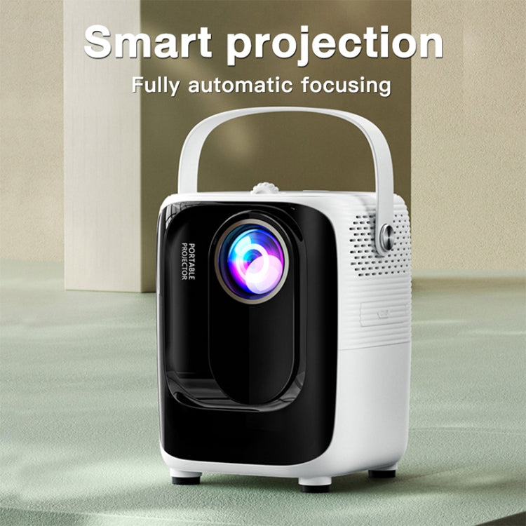 A007 Portable 1280 x 720 HD 113 ANSI Smart LED Projector, Plug:UK Plug(White) - Mini Projector by PMC Jewellery | Online Shopping South Africa | PMC Jewellery | Buy Now Pay Later Mobicred