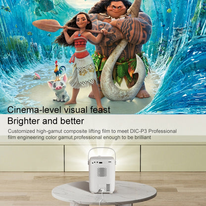 A007 Portable 1280 x 720 HD 113 ANSI Smart LED Projector, Plug:AU Plug(White) - Mini Projector by PMC Jewellery | Online Shopping South Africa | PMC Jewellery | Buy Now Pay Later Mobicred