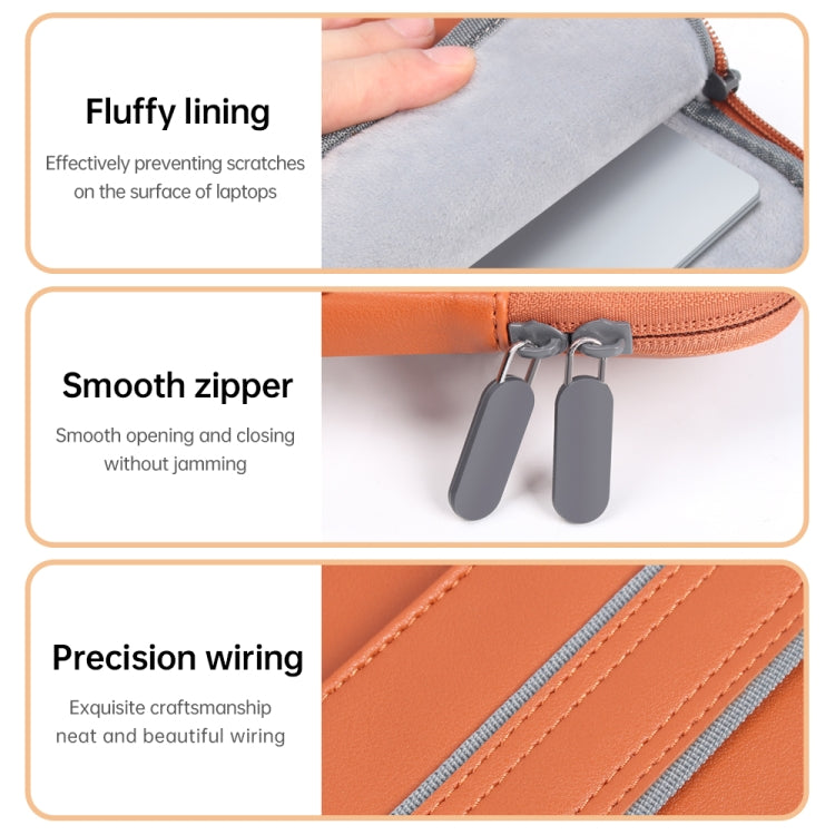 Waterproof PU Laptop Bag Inner Bag, Size:15 inch(Brown) - free shipping - PMC Jewellery - Order now!