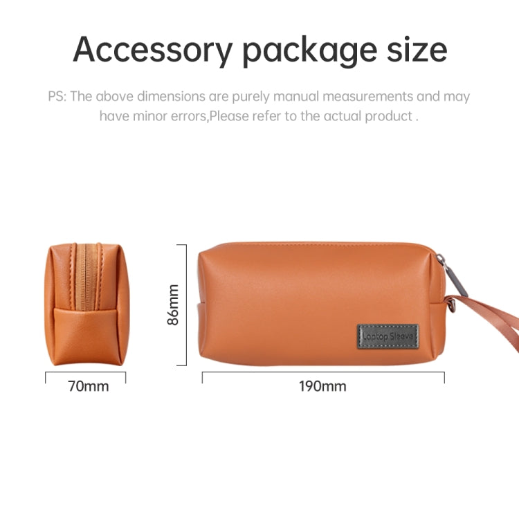 Waterproof PU Laptop Bag Inner Bag with Power Pack, Size:13 / 14 inch(Brown) - Other by PMC TechLife | Online Shopping South Africa | PMC TechLife | Buy Now Pay Later Mobicred