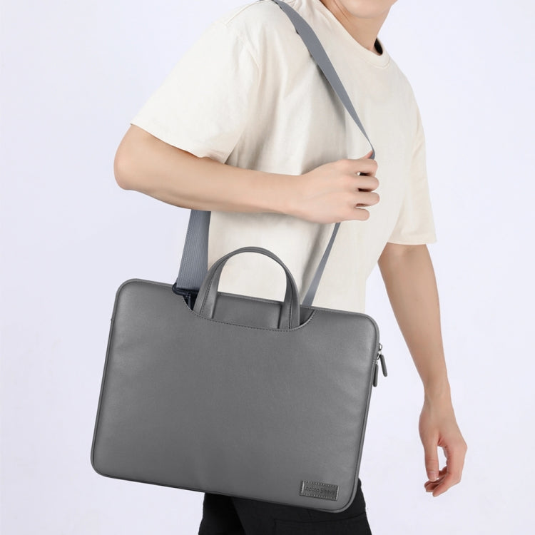 Waterproof PU Laptop Bag Inner Bag with Power Pack, Size:15 inch(Brown) - Other by PMC TechLife | Online Shopping South Africa | PMC TechLife | Buy Now Pay Later Mobicred