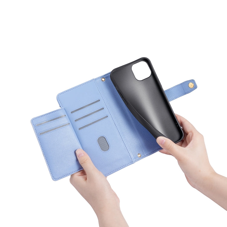 For Infinix Zero 20 Sheep Texture Cross-body Zipper Wallet Leather Phone Case(Blue) - Infinix Cases by PMC TechLife | Online Shopping South Africa | PMC TechLife | Buy Now Pay Later Mobicred