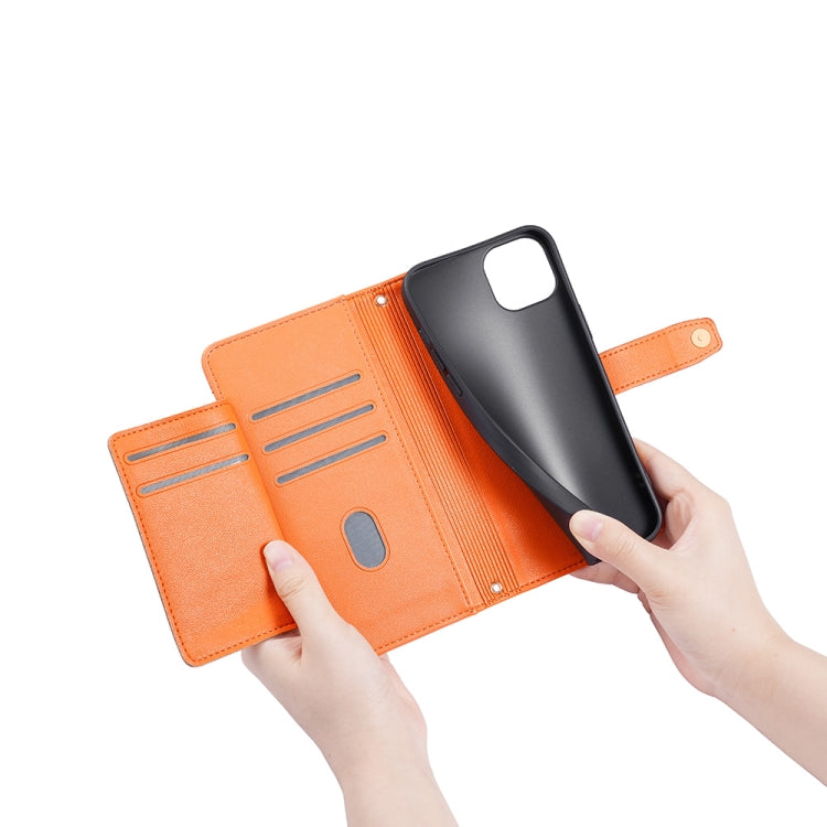 For Honor X40 Sheep Texture Cross-body Zipper Wallet Leather Phone Case(Orange) - Honor Cases by PMC TechLife | Online Shopping South Africa | PMC TechLife | Buy Now Pay Later Mobicred