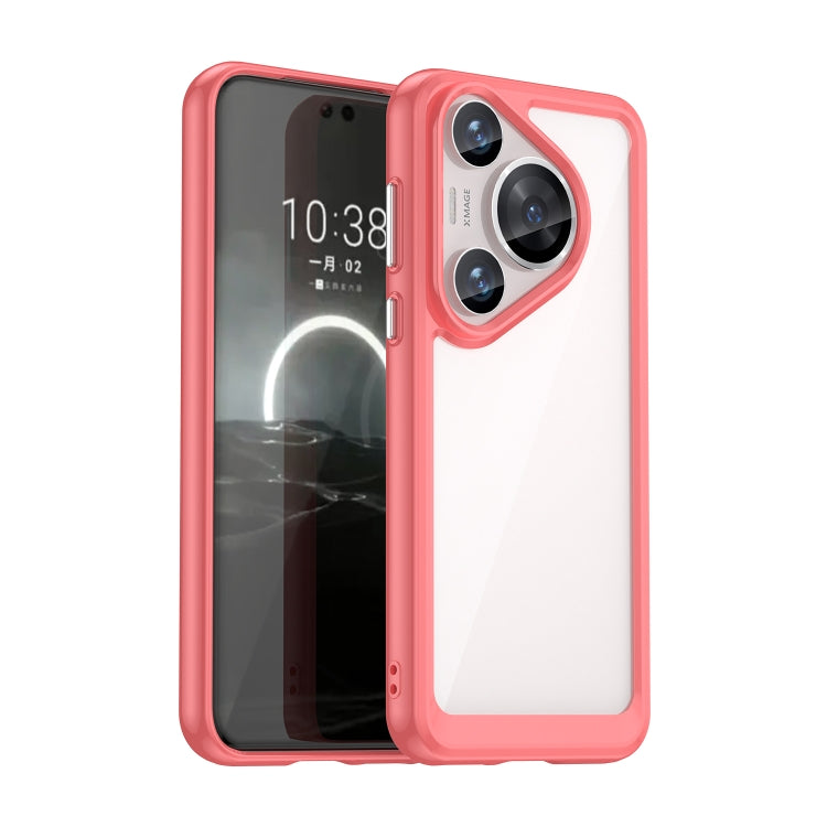 For Huawei Pura 70 Pro Colorful Series Acrylic + TPU Phone Case(Red) - Huawei Cases by PMC Jewellery | Online Shopping South Africa | PMC Jewellery | Buy Now Pay Later Mobicred