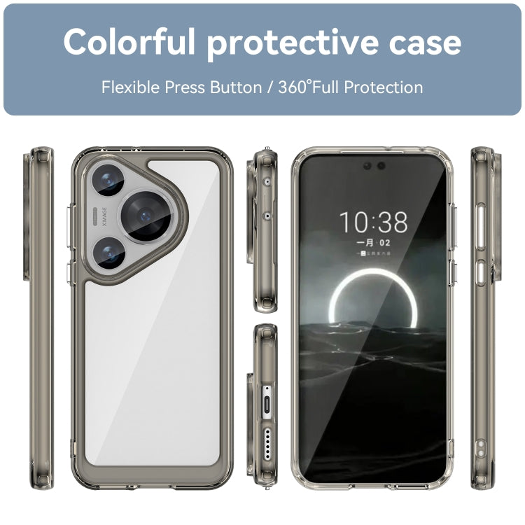 For Huawei Pura 70 Pro+ Colorful Series Acrylic + TPU Phone Case(Transparent Grey) - Huawei Cases by PMC Jewellery | Online Shopping South Africa | PMC Jewellery | Buy Now Pay Later Mobicred