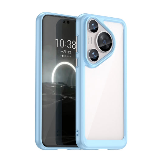 For Huawei Pura 70 Pro+ Colorful Series Acrylic + TPU Phone Case(Blue) - Huawei Cases by PMC Jewellery | Online Shopping South Africa | PMC Jewellery | Buy Now Pay Later Mobicred