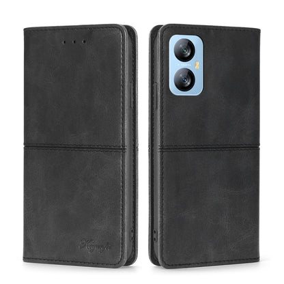 For Blackview A52 Cow Texture Magnetic Horizontal Flip Leather Phone Case(Black) - More Brand by PMC Jewellery | Online Shopping South Africa | PMC Jewellery | Buy Now Pay Later Mobicred