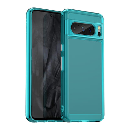 For Google Pixel 8 Pro Candy Series TPU Phone Case(Transparent Blue) - Google Cases by PMC Jewellery | Online Shopping South Africa | PMC Jewellery