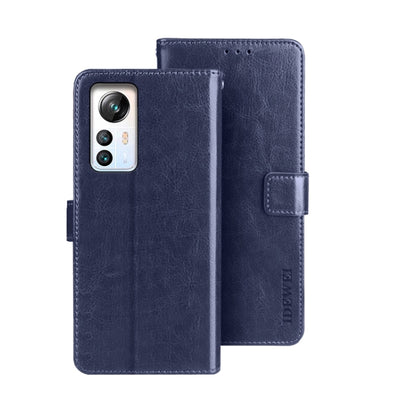 For Blackview A85 idewei Crazy Horse Texture Leather Phone Case with Holder(Blue) - More Brand by idewei | Online Shopping South Africa | PMC Jewellery | Buy Now Pay Later Mobicred