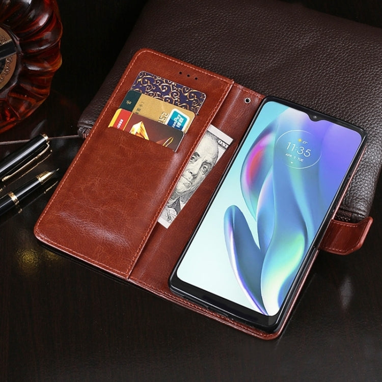 For Blackview A85 idewei Crazy Horse Texture Leather Phone Case with Holder(White) - More Brand by idewei | Online Shopping South Africa | PMC TechLife | Buy Now Pay Later Mobicred