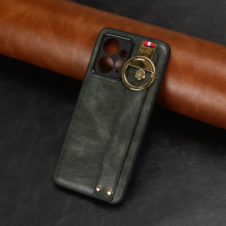 For Redmi Note 12 4G Global Wristband Leather Back Phone Case(Green) - free shipping - PMC TechLife - Order now!
