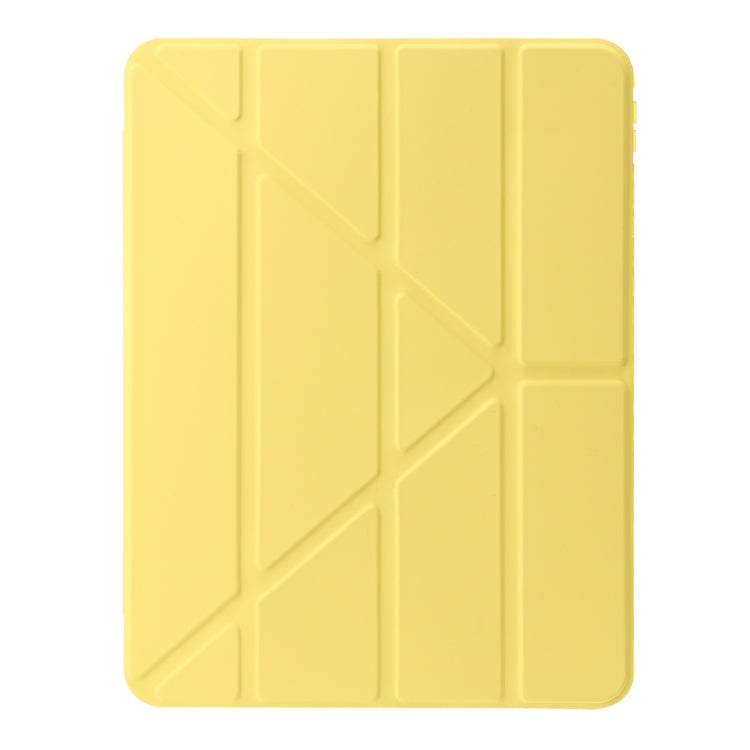 For iPad Pro 12.9 2022 / Air 13 2024 Clear Acrylic Deformation Leather Tablet Case(Yellow) - iPad Pro 12.9 (2022/2021) Cases by PMC Jewellery | Online Shopping South Africa | PMC Jewellery | Buy Now Pay Later Mobicred