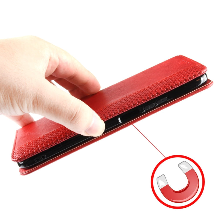 For Doogee X97 / X97 Pro Magnetic Buckle Retro Texture Leather Phone Case(Red) - Doogee Cases by PMC TechLife | Online Shopping South Africa | PMC TechLife | Buy Now Pay Later Mobicred