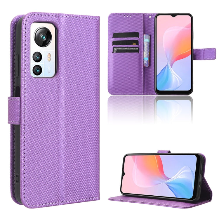 For Blackview A85 Diamond Texture Leather Phone Case(Purple) - More Brand by PMC Jewellery | Online Shopping South Africa | PMC Jewellery | Buy Now Pay Later Mobicred