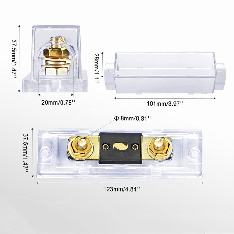 2 in 1 ANL Car Fuse Holder Electrical Protection Insulating Cover, Current:500A - Fuse by PMC TechLife | Online Shopping South Africa | PMC TechLife | Buy Now Pay Later Mobicred