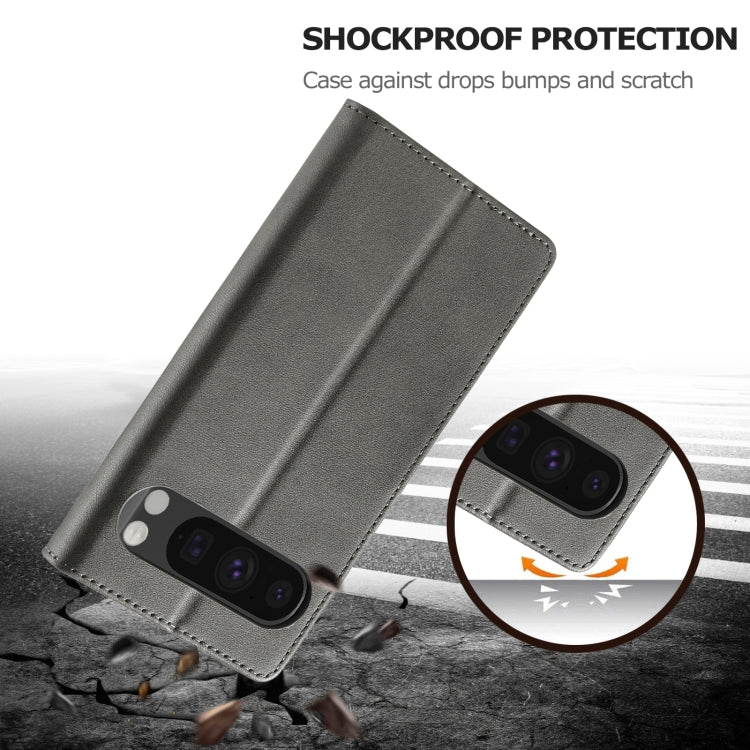 For Google Pixel 9 / 9 Pro LC.IMEEKE Calf Texture Flip Leather Phone Case(Grey) - free shipping - PMC TechLife - Order now!