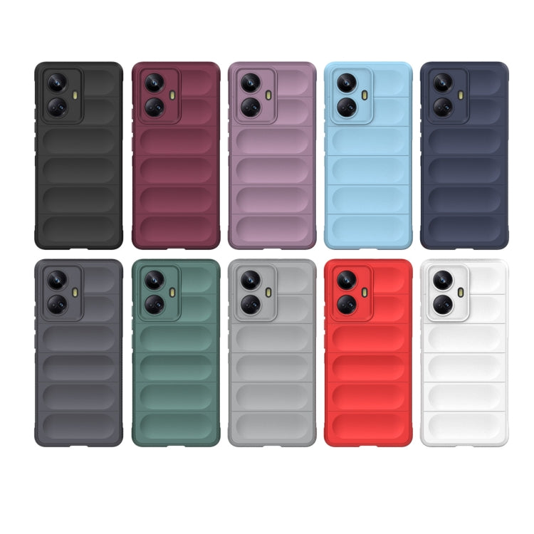 For Realme 10 Pro+ 5G Magic Shield TPU + Flannel Phone Case(Grey) - Realme Cases by PMC Jewellery | Online Shopping South Africa | PMC Jewellery | Buy Now Pay Later Mobicred