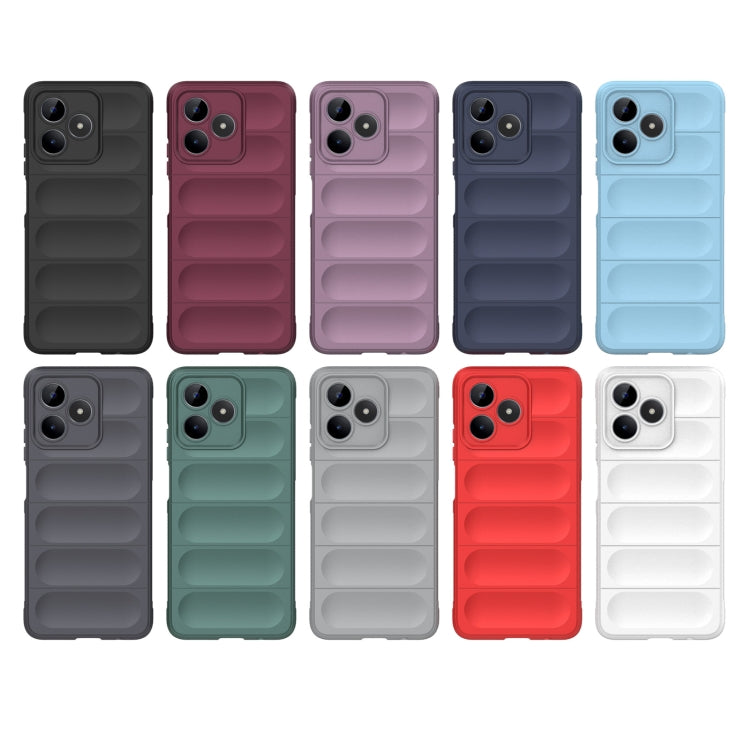 For Realme C53 4G Magic Shield TPU + Flannel Phone Case(Red) - Realme Cases by PMC TechLife | Online Shopping South Africa | PMC TechLife | Buy Now Pay Later Mobicred