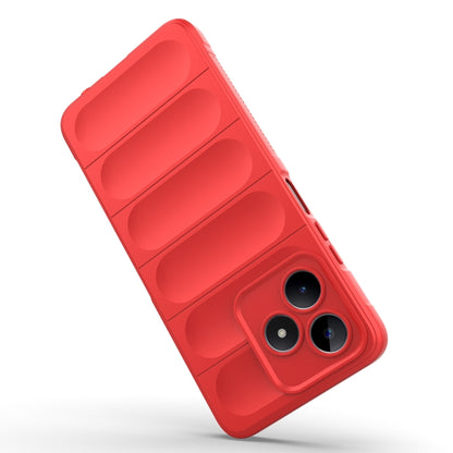 For Realme C53 4G Magic Shield TPU + Flannel Phone Case(Red) - Realme Cases by PMC Jewellery | Online Shopping South Africa | PMC Jewellery | Buy Now Pay Later Mobicred