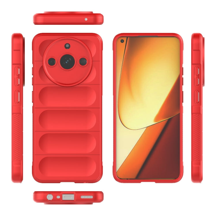 For Realme 11 5G Magic Shield TPU + Flannel Phone Case(Grey) - Realme Cases by PMC TechLife | Online Shopping South Africa | PMC TechLife | Buy Now Pay Later Mobicred