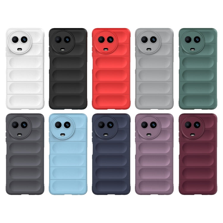 For Realme 11 5G Global Magic Shield TPU + Flannel Phone Case(Wine Red) - Realme Cases by PMC TechLife | Online Shopping South Africa | PMC TechLife | Buy Now Pay Later Mobicred