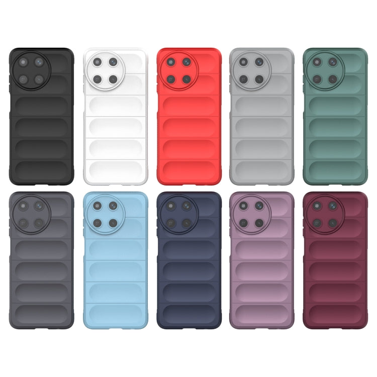 For Realme 11 4G Global Magic Shield TPU + Flannel Phone Case(Grey) - Realme Cases by PMC TechLife | Online Shopping South Africa | PMC TechLife | Buy Now Pay Later Mobicred