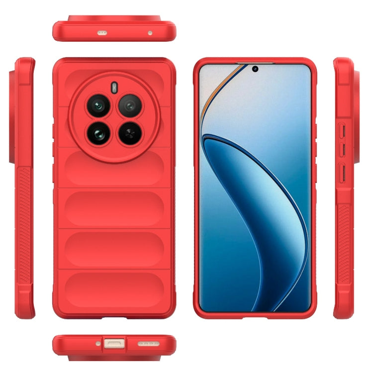 For Realme 12 Pro 5G / 12 Pro+ Magic Shield TPU + Flannel Phone Case(Red) - Realme Cases by PMC Jewellery | Online Shopping South Africa | PMC Jewellery | Buy Now Pay Later Mobicred