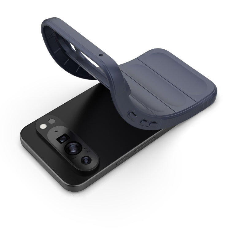 For Google Pixel 9 Pro XL 5G Magic Shield TPU + Flannel Phone Case(Dark Grey) - Google Cases by PMC TechLife | Online Shopping South Africa | PMC TechLife | Buy Now Pay Later Mobicred