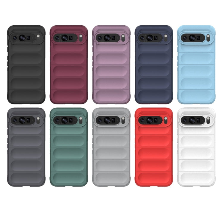 For Google Pixel 9 Pro XL 5G Magic Shield TPU + Flannel Phone Case(Dark Grey) - Google Cases by PMC TechLife | Online Shopping South Africa | PMC TechLife | Buy Now Pay Later Mobicred