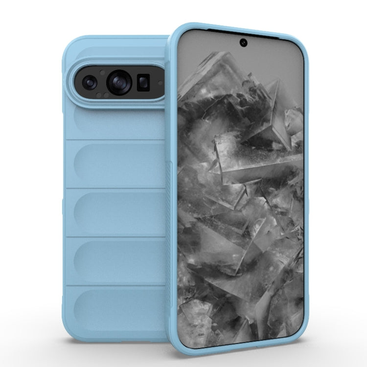 For Google Pixel 9 Pro XL 5G Magic Shield TPU + Flannel Phone Case(Light Blue) - Google Cases by PMC Jewellery | Online Shopping South Africa | PMC Jewellery | Buy Now Pay Later Mobicred