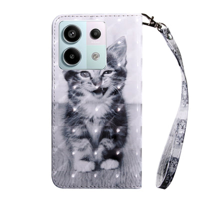 For Xiaomi Redmi Note 13 Pro 5G 3D Painted Pattern Leather Phone Case(Smile Cat) - Note 13 Pro Cases by PMC Jewellery | Online Shopping South Africa | PMC Jewellery | Buy Now Pay Later Mobicred