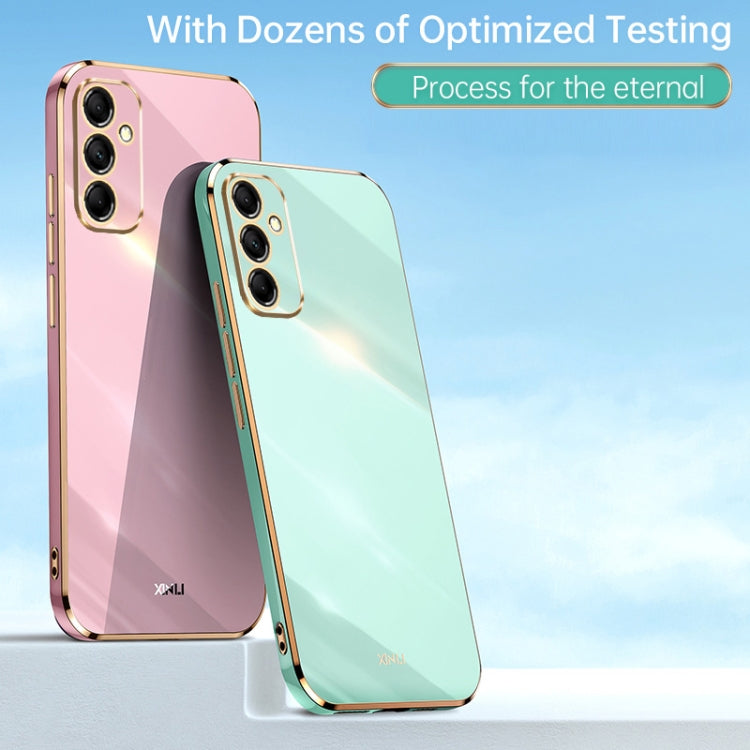 For Samsung Galaxy A55 XINLI Straight Edge 6D Electroplate TPU Phone Case(Black) - Galaxy Phone Cases by XINLI | Online Shopping South Africa | PMC TechLife