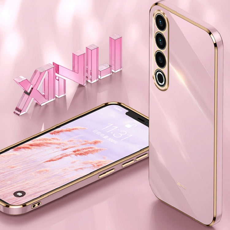 For Meizu 20 Pro 5G XINLI Straight Edge 6D Electroplate TPU Phone Case(Pink) - Meizu by XINLI | Online Shopping South Africa | PMC Jewellery | Buy Now Pay Later Mobicred