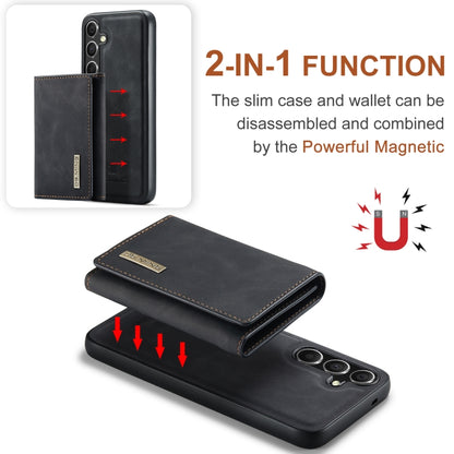 For Samsung Galaxy S24 5G DG.MING M1 Series 3-Fold Multi Card Wallet + Magnetic Phone Case(Black) - Galaxy S24 5G Cases by DG.MING | Online Shopping South Africa | PMC Jewellery | Buy Now Pay Later Mobicred