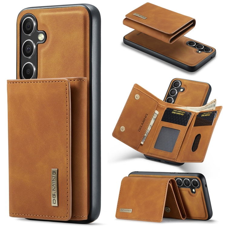 For Samsung Galaxy S24+ 5G DG.MING M1 Series 3-Fold Multi Card Wallet + Magnetic Phone Case(Brown) - Galaxy S24+ 5G Cases by DG.MING | Online Shopping South Africa | PMC Jewellery | Buy Now Pay Later Mobicred