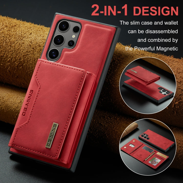 For Samsung Galaxy S24 Ultra 5G DG.MING M2 Series 3-Fold Multi Card Bag + Magnetic Phone Case(Red) - Galaxy S24 Ultra 5G Cases by DG.MING | Online Shopping South Africa | PMC Jewellery | Buy Now Pay Later Mobicred