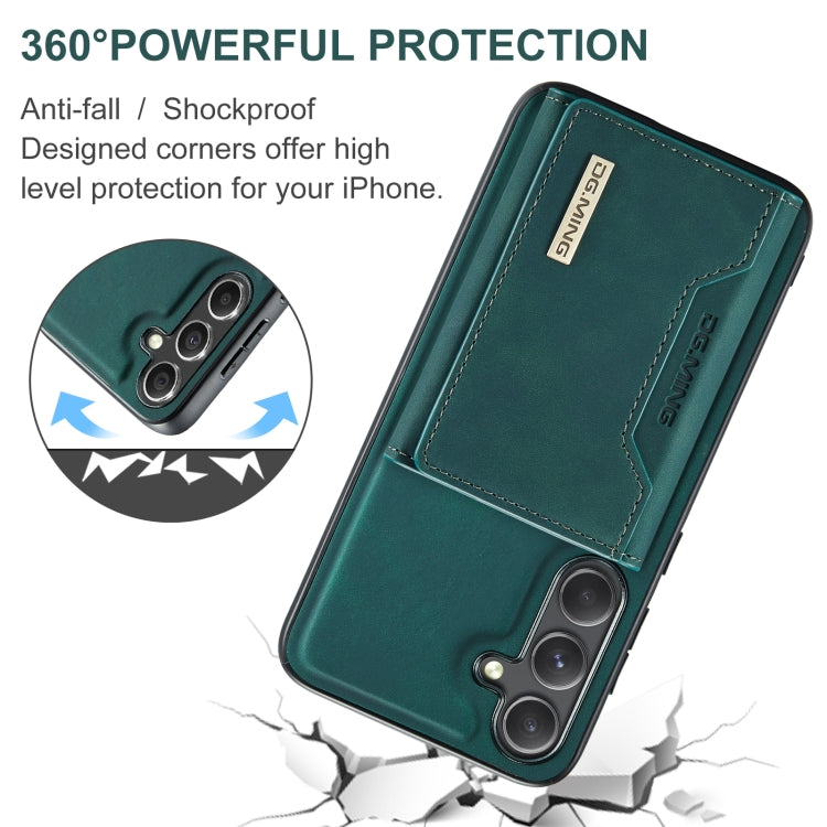 For Samsung Galaxy S24+ 5G DG.MING M2 Series 3-Fold Multi Card Bag + Magnetic Phone Case(Green) - Galaxy S24+ 5G Cases by DG.MING | Online Shopping South Africa | PMC Jewellery | Buy Now Pay Later Mobicred