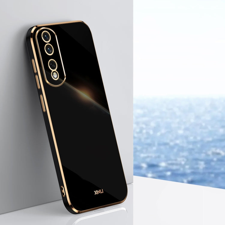 For Honor 90 Pro XINLI Straight Edge 6D Electroplate TPU Phone Case(Black) - Honor Cases by XINLI | Online Shopping South Africa | PMC TechLife | Buy Now Pay Later Mobicred