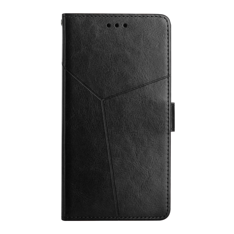 For Xiaomi Redmi 12 4G Global Y-shaped Pattern Flip Leather Phone Case(Black) - Xiaomi Cases by PMC Jewellery | Online Shopping South Africa | PMC Jewellery | Buy Now Pay Later Mobicred