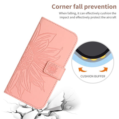 For Xiaomi Redmi Note 13 Pro 4G Global Skin Feel Sun Flower Embossed Flip Leather Phone Case with Lanyard(Pink) - Note 13 Pro Cases by PMC Jewellery | Online Shopping South Africa | PMC Jewellery | Buy Now Pay Later Mobicred