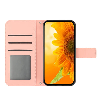 For Xiaomi 14 Ultra Skin Feel Sun Flower Embossed Flip Leather Phone Case with Lanyard(Pink) - 14 Ultra Cases by PMC Jewellery | Online Shopping South Africa | PMC Jewellery | Buy Now Pay Later Mobicred