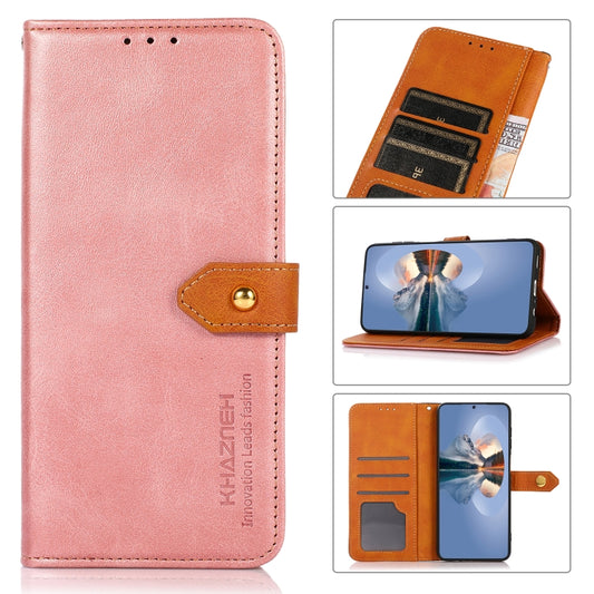 For Xiaomi Redmi K70 5G / K70 Pro 5G KHAZNEH Cowhide Texture Flip Leather Phone Case(Rose Gold) - Xiaomi Cases by PMC Jewellery | Online Shopping South Africa | PMC Jewellery | Buy Now Pay Later Mobicred