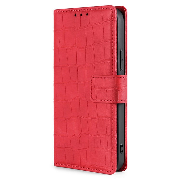 For Xiaomi Redmi Note 13 4G Skin Feel Crocodile Magnetic Clasp Leather Phone Case(Red) - Note 13 Cases by PMC Jewellery | Online Shopping South Africa | PMC Jewellery | Buy Now Pay Later Mobicred