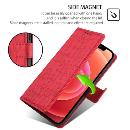 For Huawei Pura 70 5G Skin Feel Crocodile Magnetic Clasp Leather Phone Case(Red) - Huawei Cases by PMC Jewellery | Online Shopping South Africa | PMC Jewellery | Buy Now Pay Later Mobicred