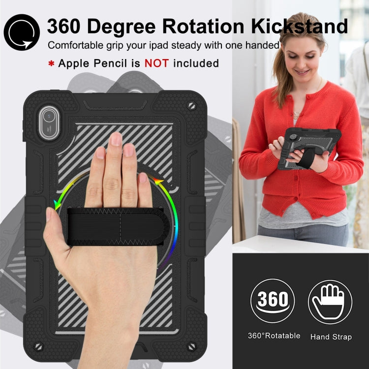 For Huawei MatePad SE 11 360 Degree Rotation PC Contrast Silicone Tablet Case(Black) - Huawei by PMC TechLife | Online Shopping South Africa | PMC TechLife | Buy Now Pay Later Mobicred